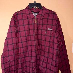 Men's Burgundy Eddie Bauer Plaid Jacket